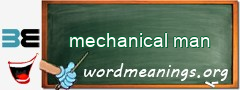 WordMeaning blackboard for mechanical man